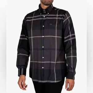 Barbour  Dunoon Tailored Long Sleeved Tartan Plaid Shirt Size Small